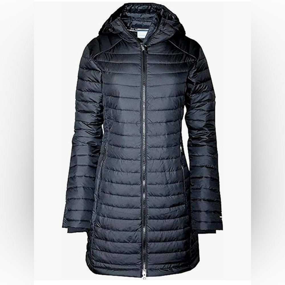 Women's Columbia Omni White out Black Quilted Jacket size medium